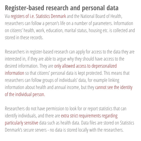 About register-based research and personal data
